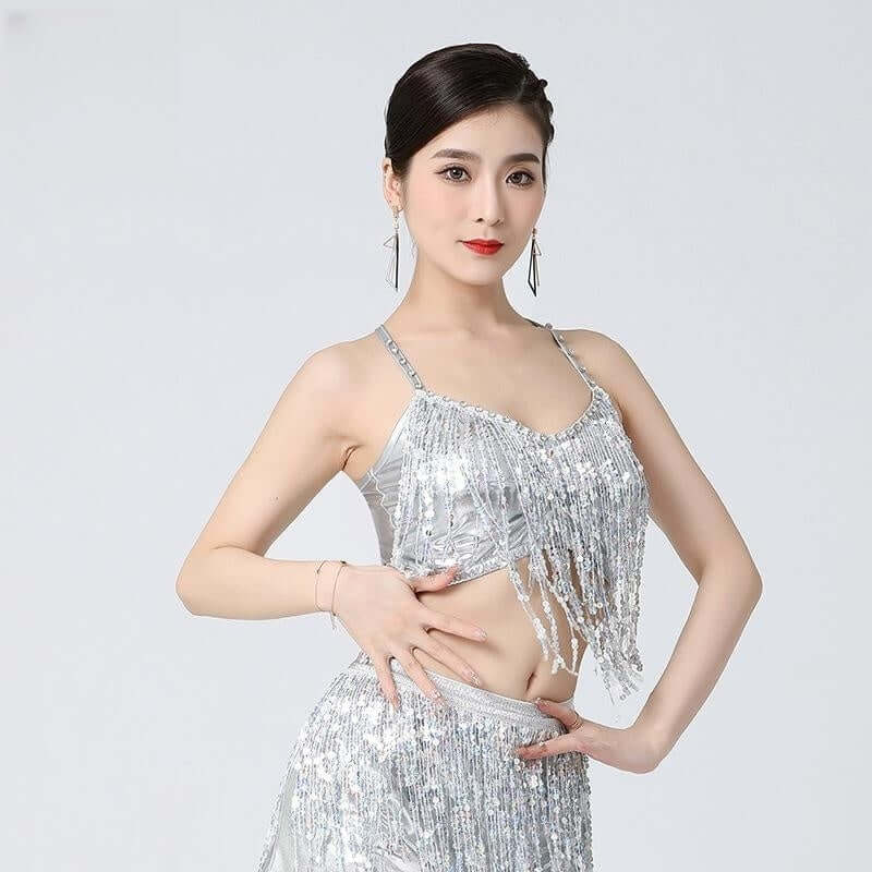 Tasseled Sequined Top