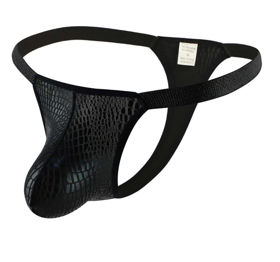 Croc Style Metallic Cock Thong