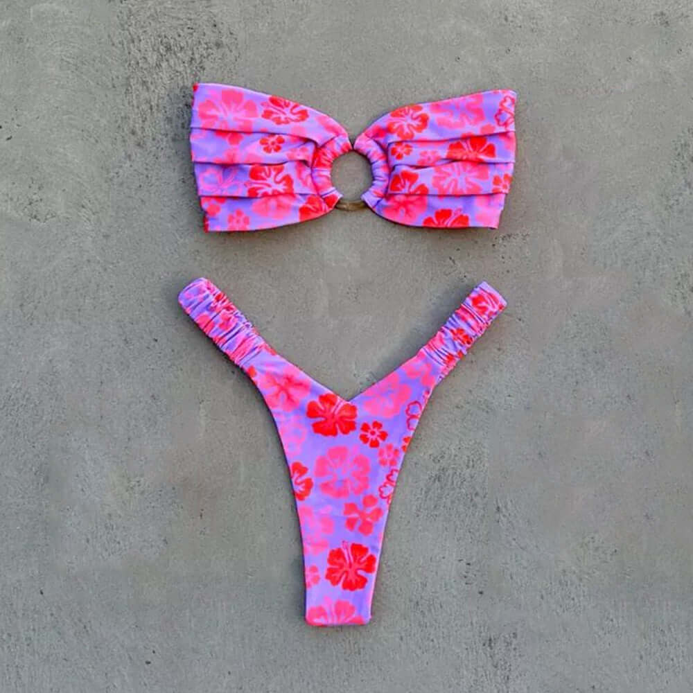 Scrunched Strapless Bikini