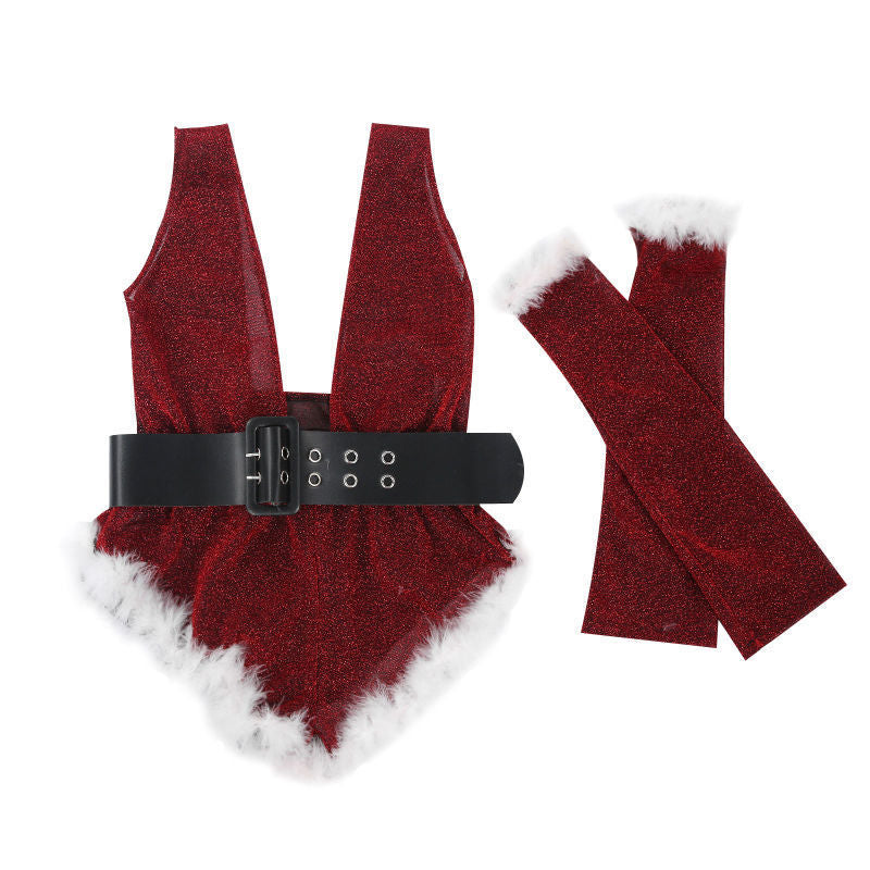 Deep V Ms. Claus Set