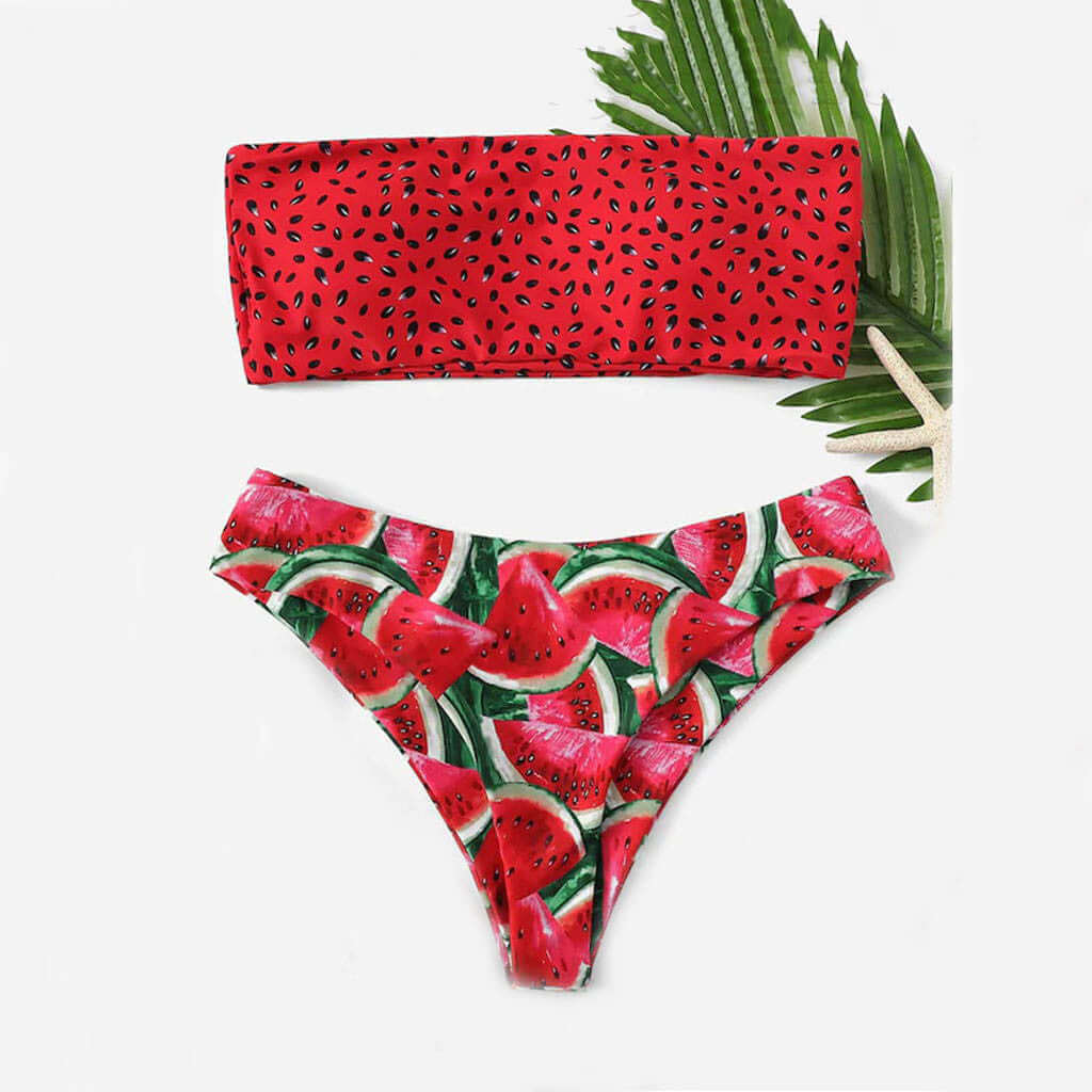 Fruit Fusion Strapless Thong Bikini