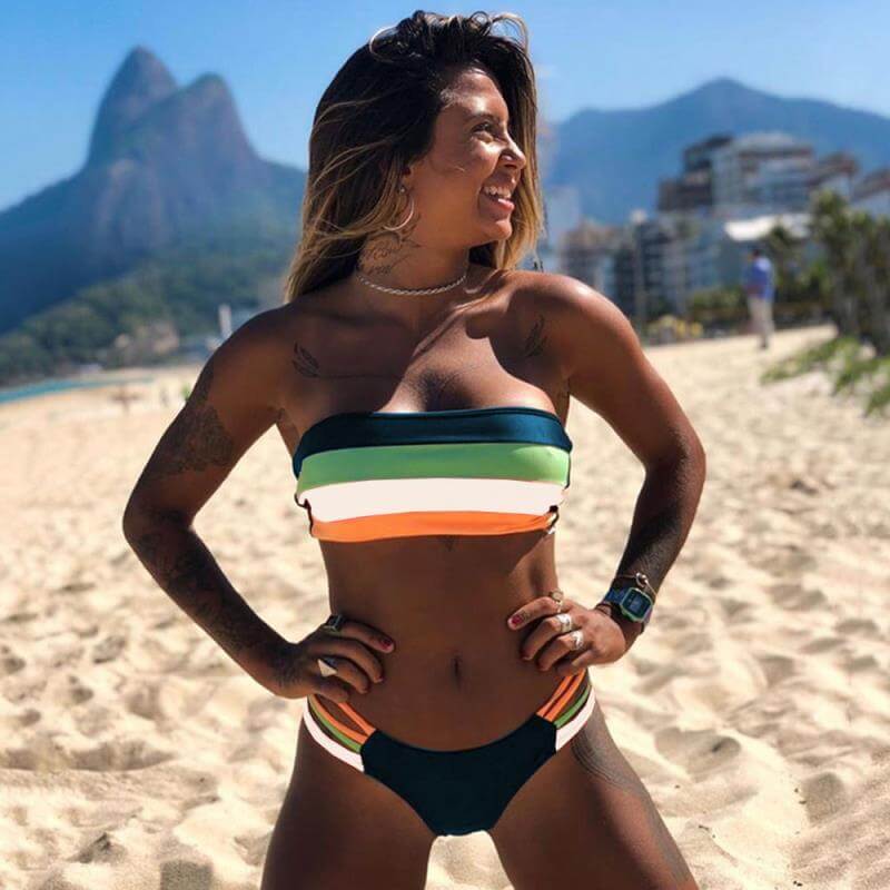 Retrowave Thong Bikini