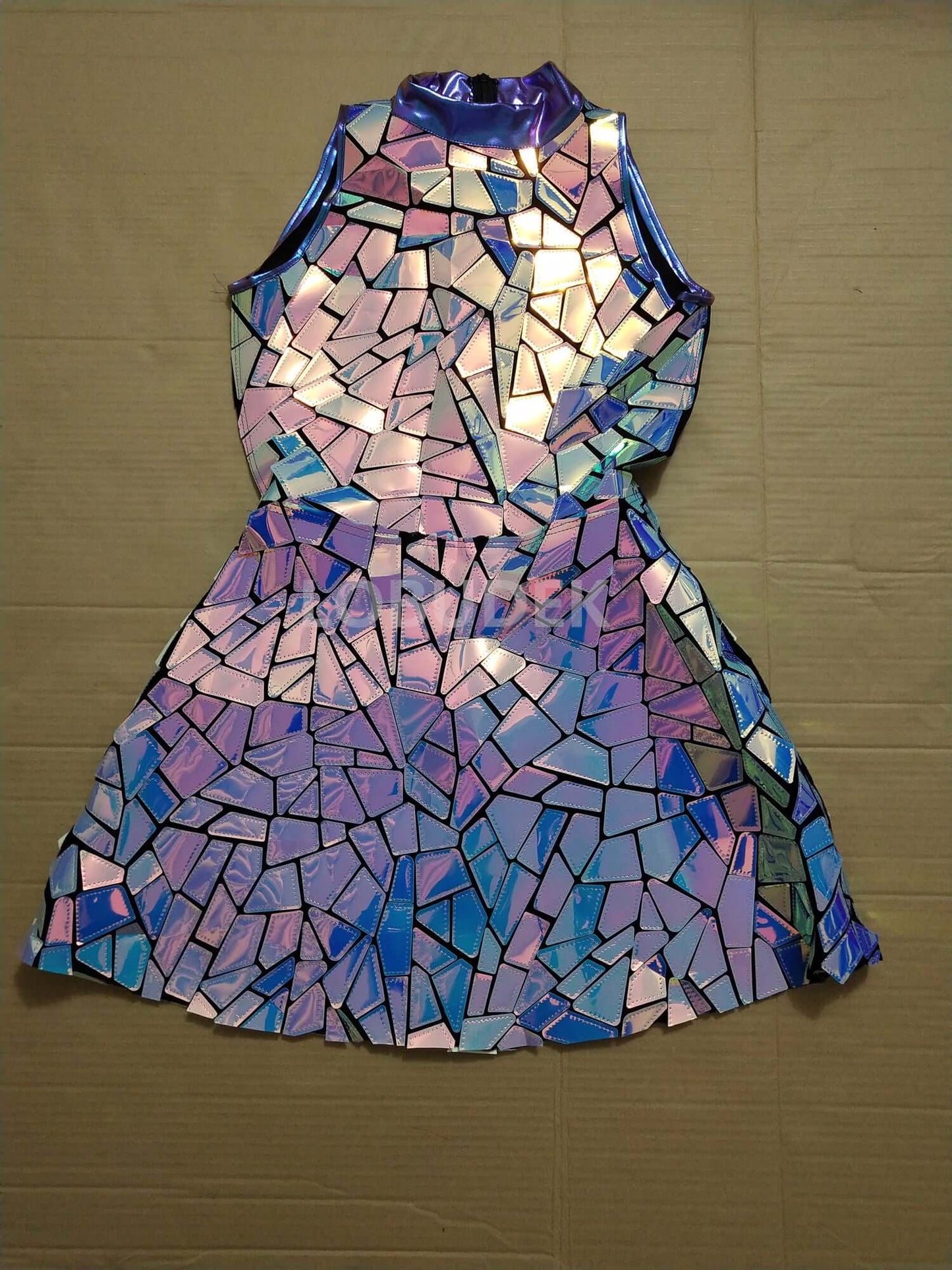 Sexy Reflective Metallic Piece Dress