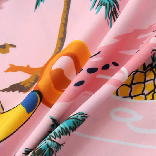 Vintage Beach Floral Casual Button Down