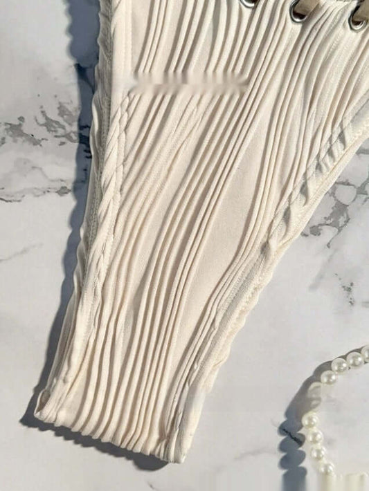 Stitched Edge Thong Bikini