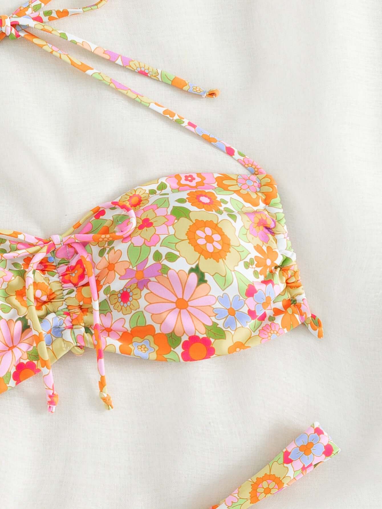 Floral Curtain Cheeky Bikini