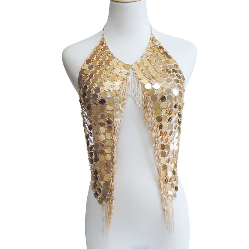 Sequin Body Chain Top