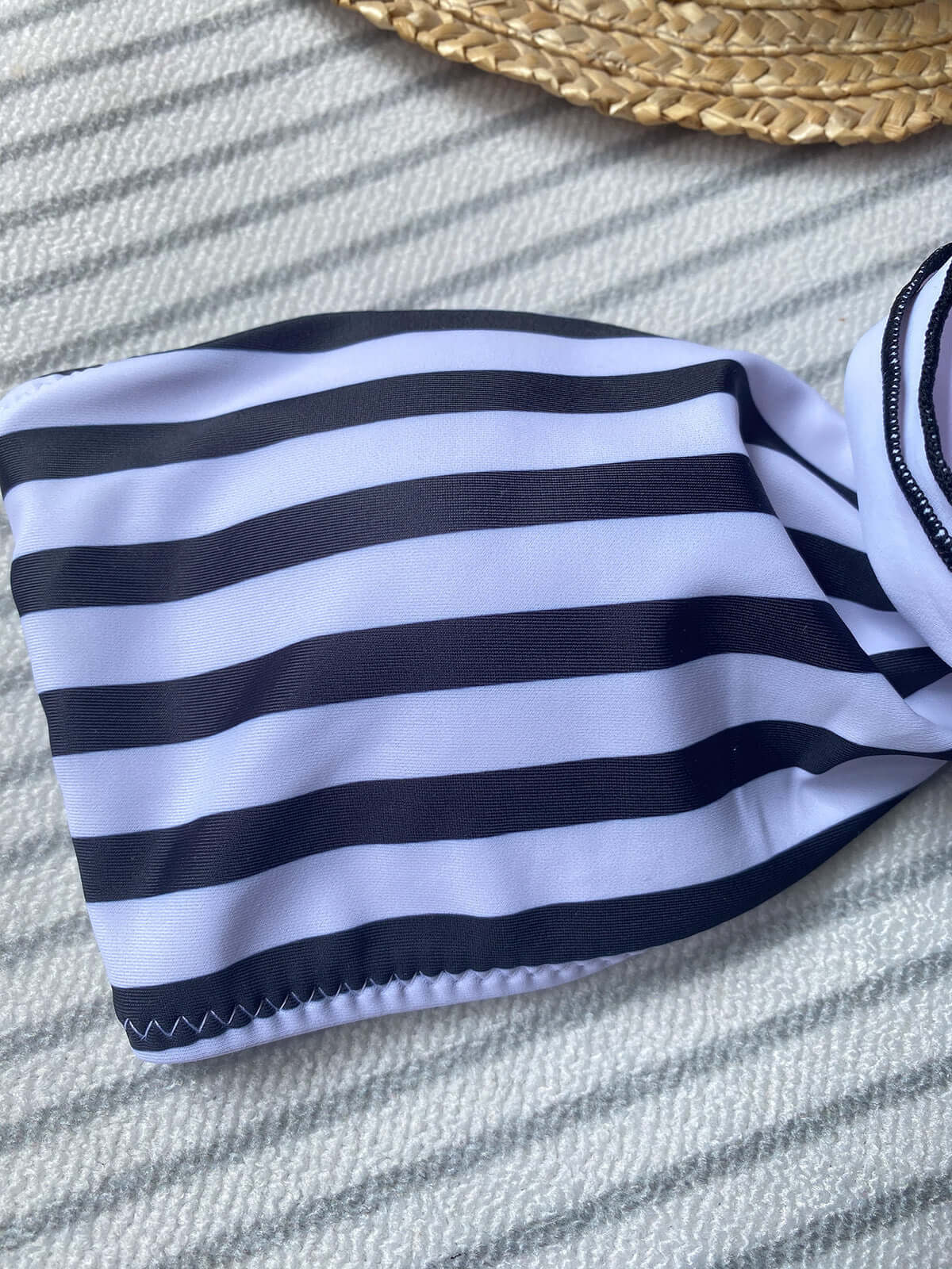 3D Rose Tube Top Thong Bikini