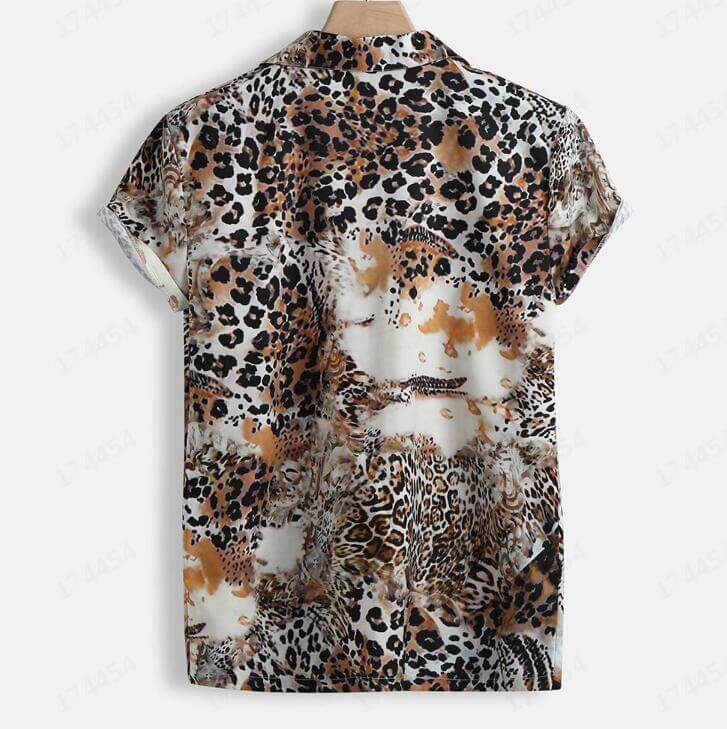 Leopard Print Designer Button Down