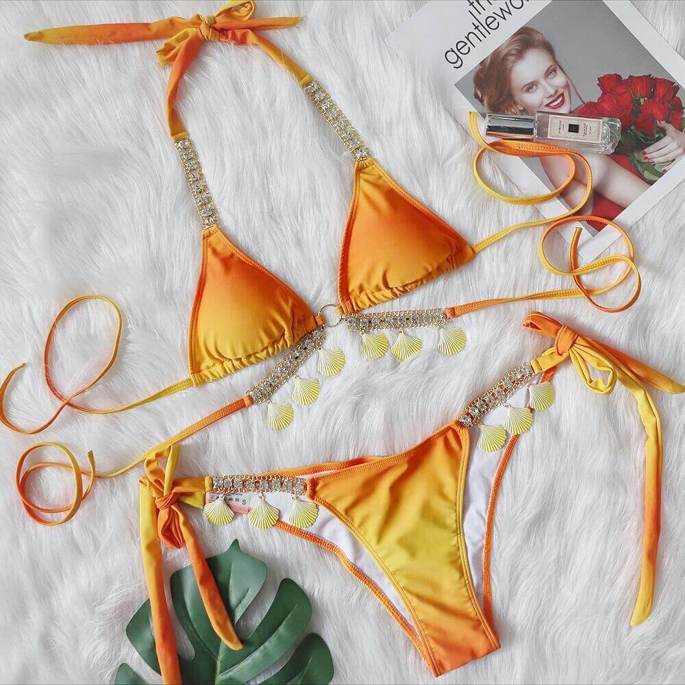 Fallen Shells Cheeky Bikini