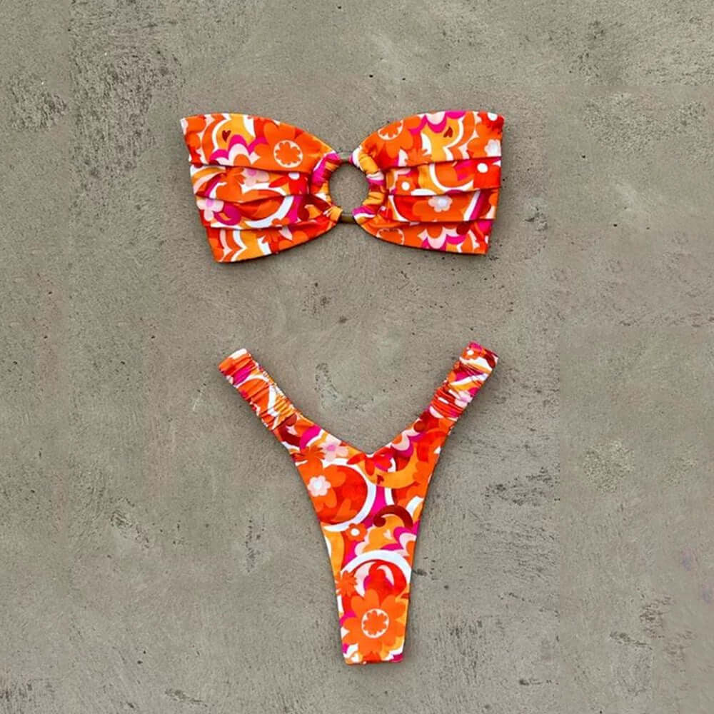 Scrunched Strapless Bikini
