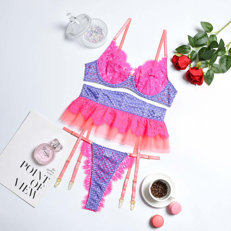 Neon Garter Tutu Set