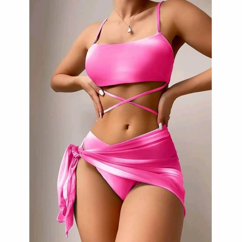 3pcs Tie Dye Cheeky Bikini