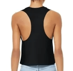 Racerback Cropped Tank "CHANGE YOUR LIFE DIRTY PERV SHARK"