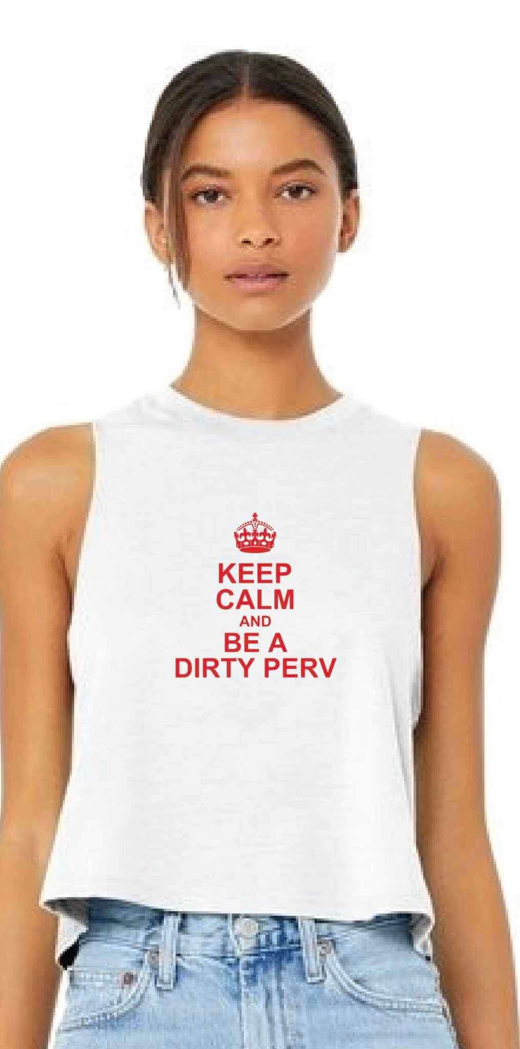 Crop Tank Top- KEEP CALM