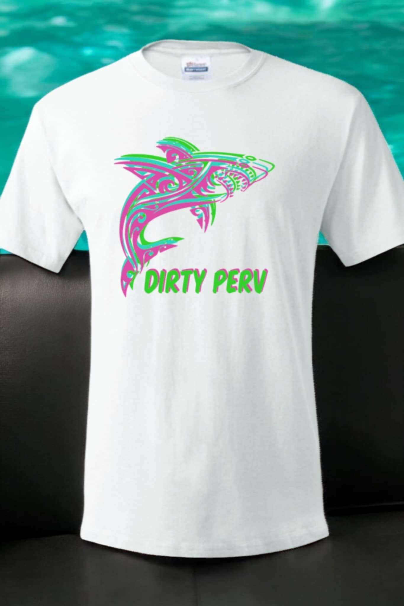 Unisex 3D Multi Color Dirt Perv Shark T-Shirt