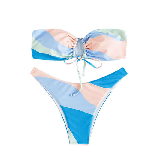 Pastel Waves Cheeky Bikini