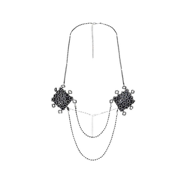 Rhinestone Necklace Pasties/Nipple Covers