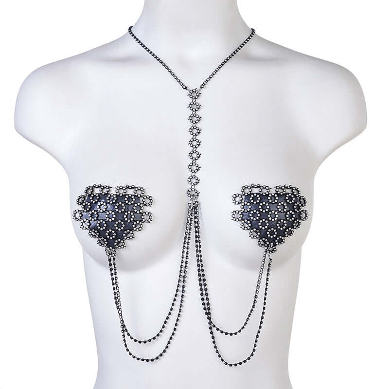 Rhinestone Necklace Pasties/Nipple Covers