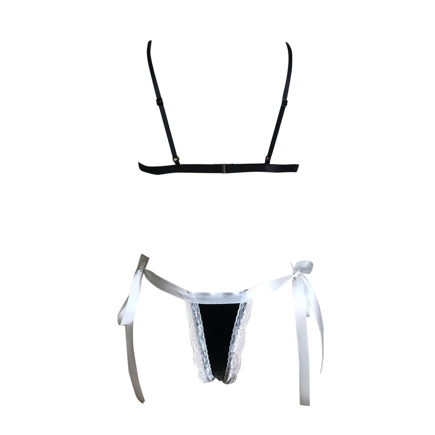 Sexy Patent Leather Maid Costume