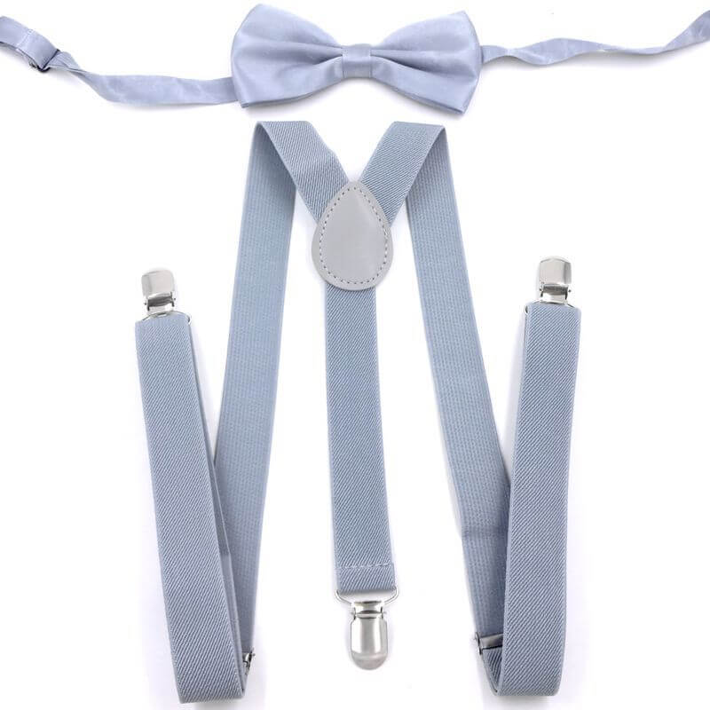 Adjustable Bow Tie Suspenders Set