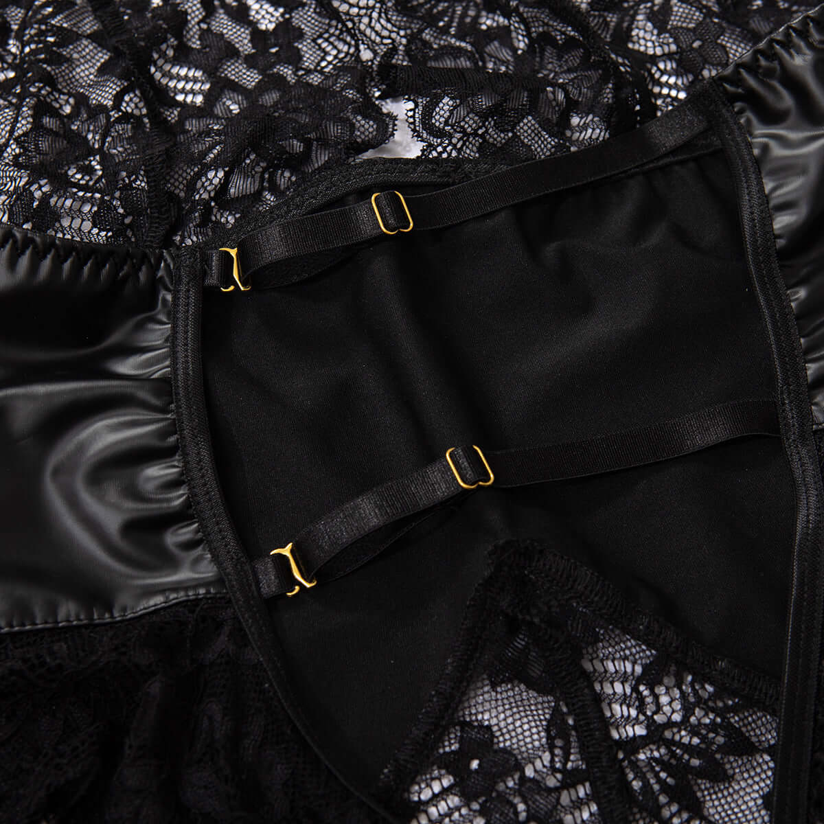 Kinks Laced Leather Bodysuit