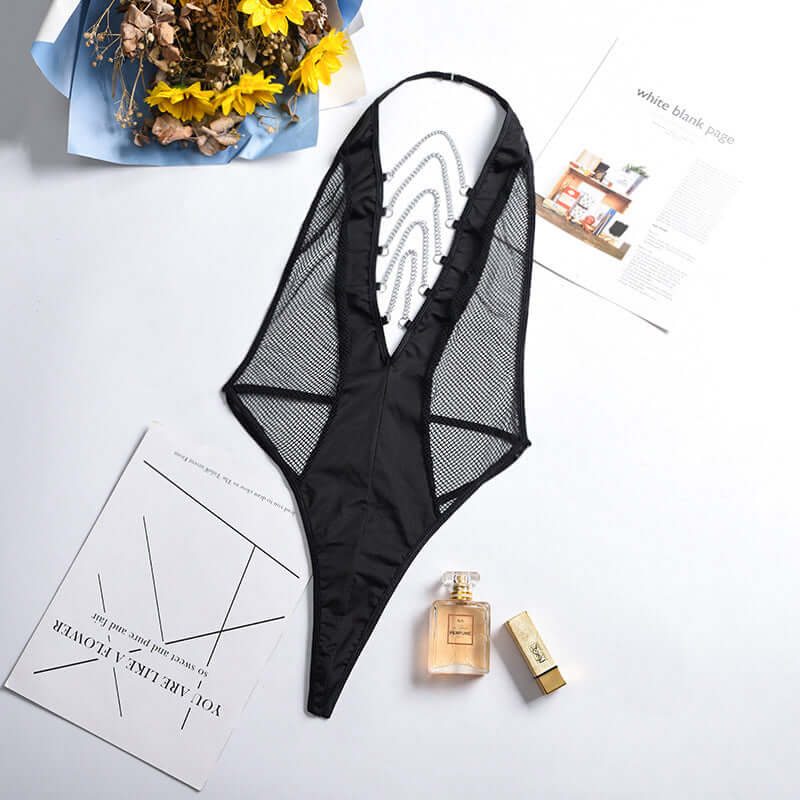 Kinks Mesh Chained Bodysuit