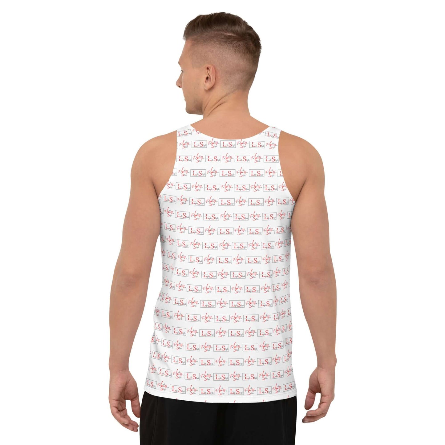 FYLS Unisex White Repeat Tank Top