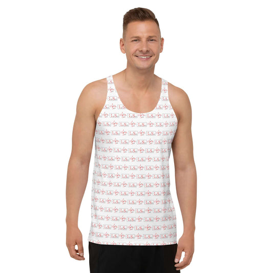 FYLS Unisex White Repeat Tank Top