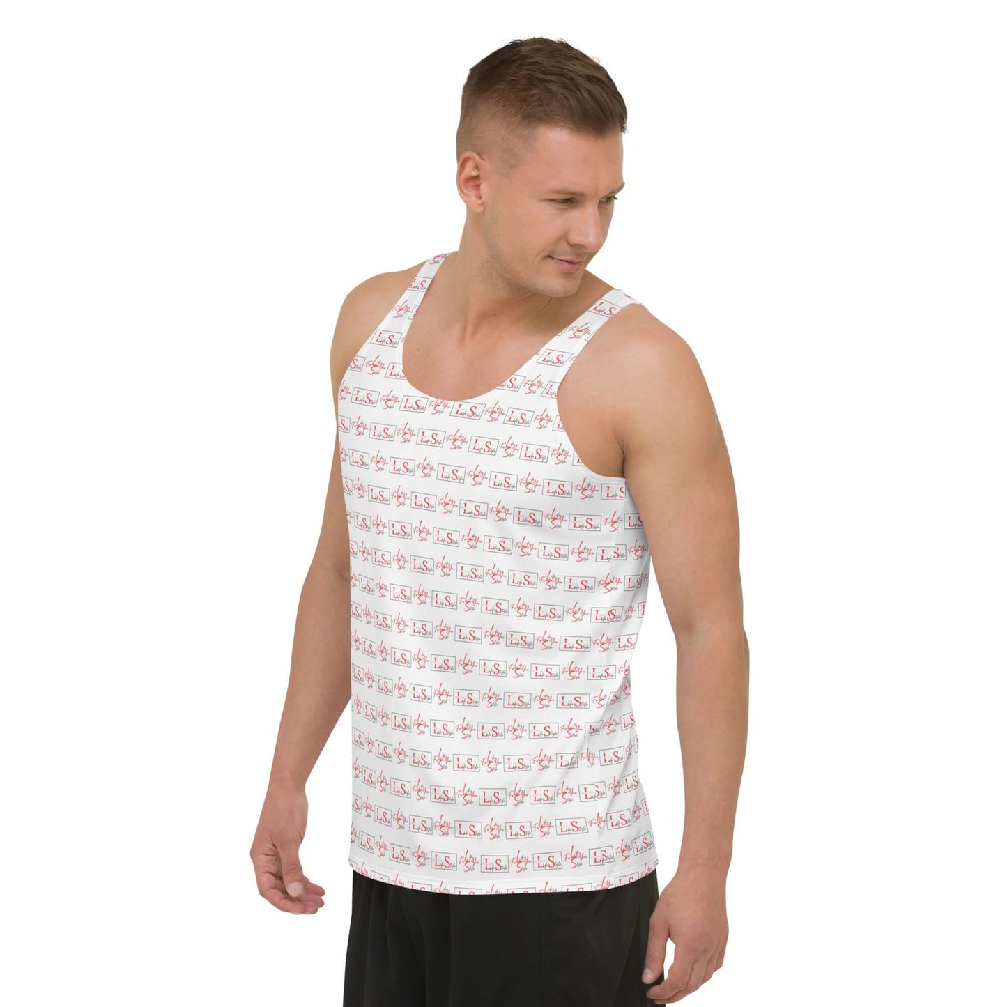 FYLS Unisex White Repeat Tank Top