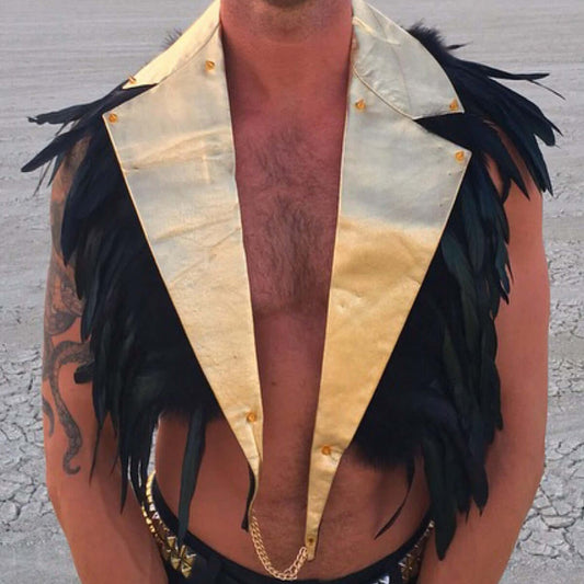 Leather Feather Shawl