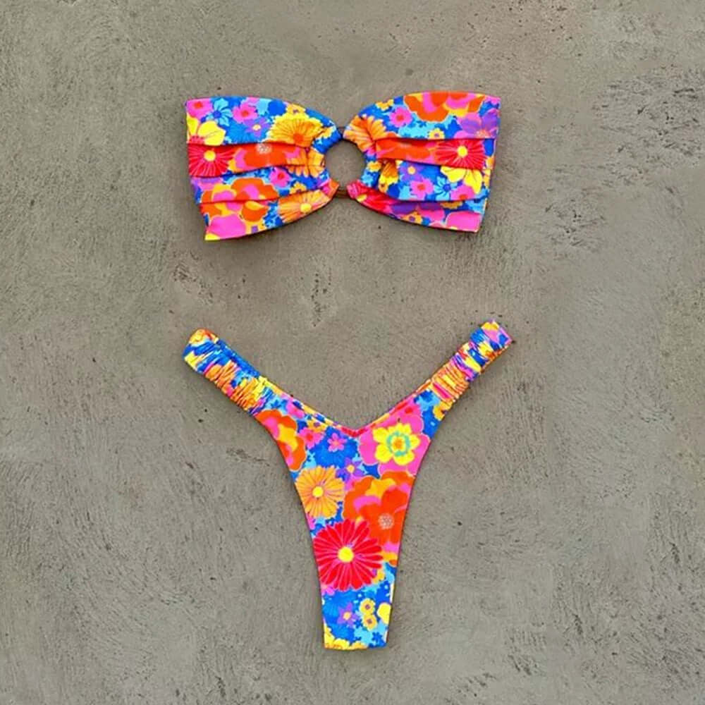 Scrunched Strapless Bikini