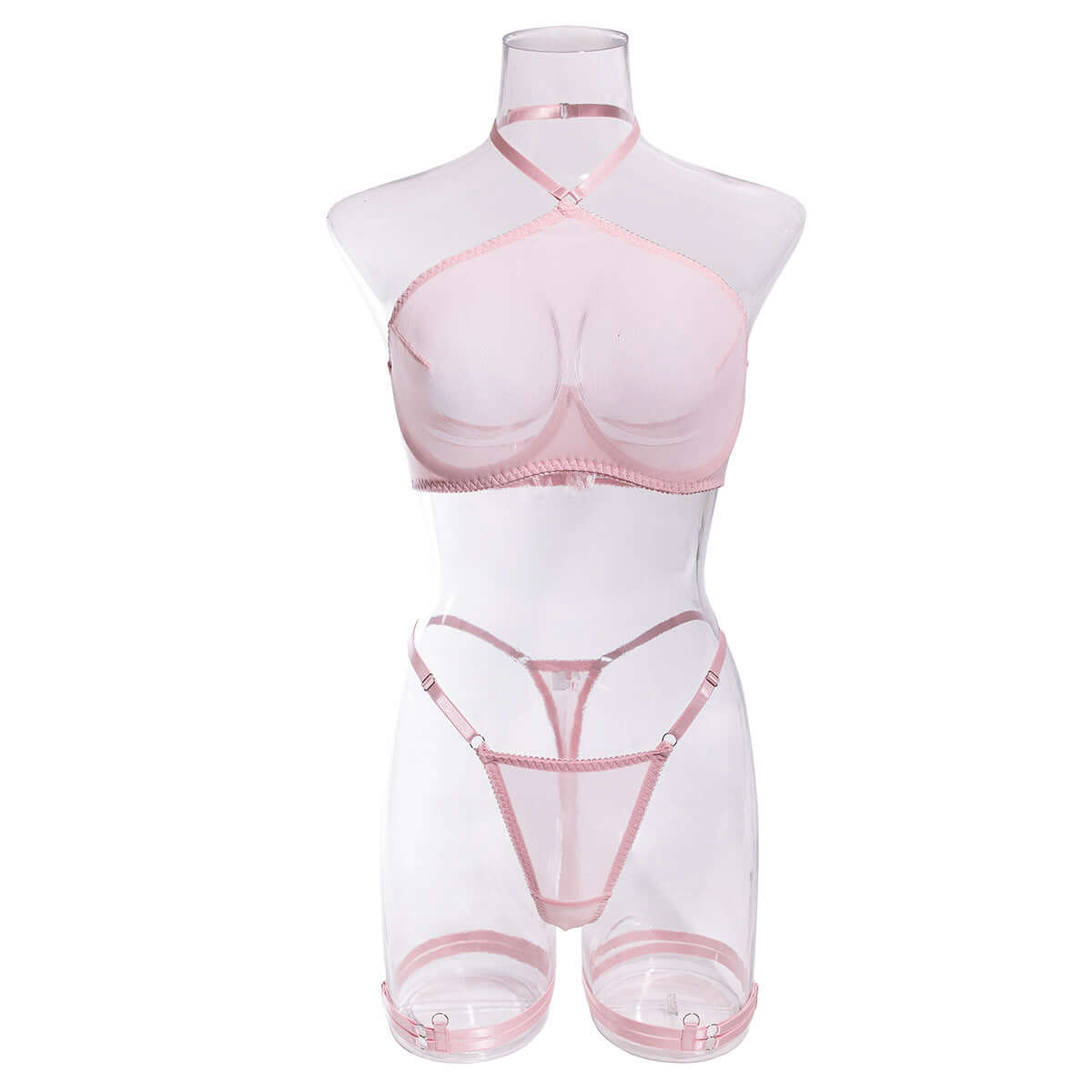 Mesh to You Halter Three-piece Set