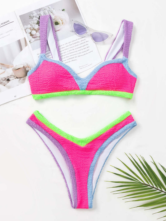 Retro Neon Cheeky Bikini