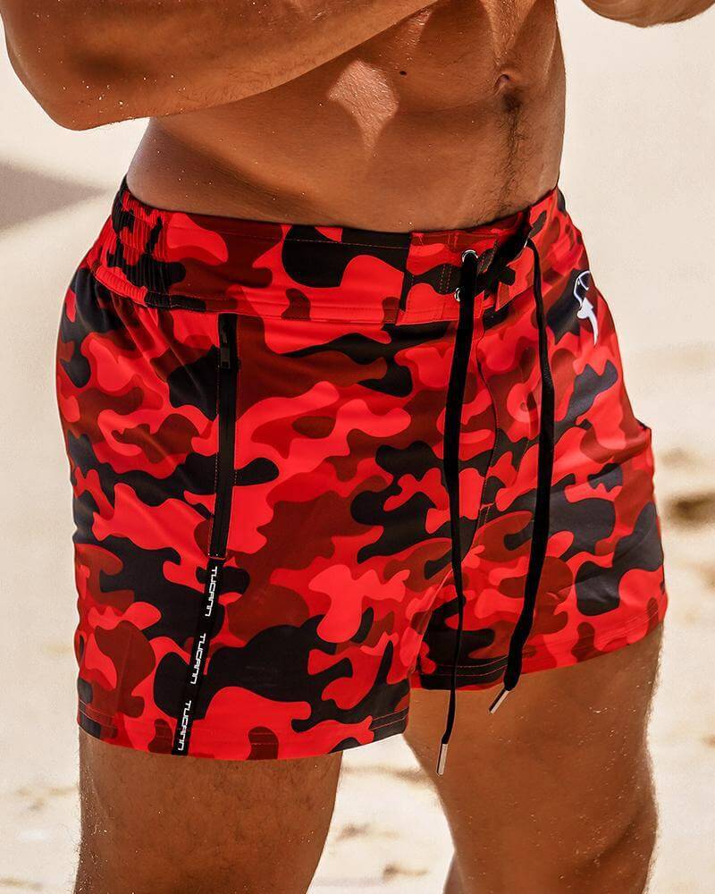 Rex Mid Thigh Camo Swim Shorts