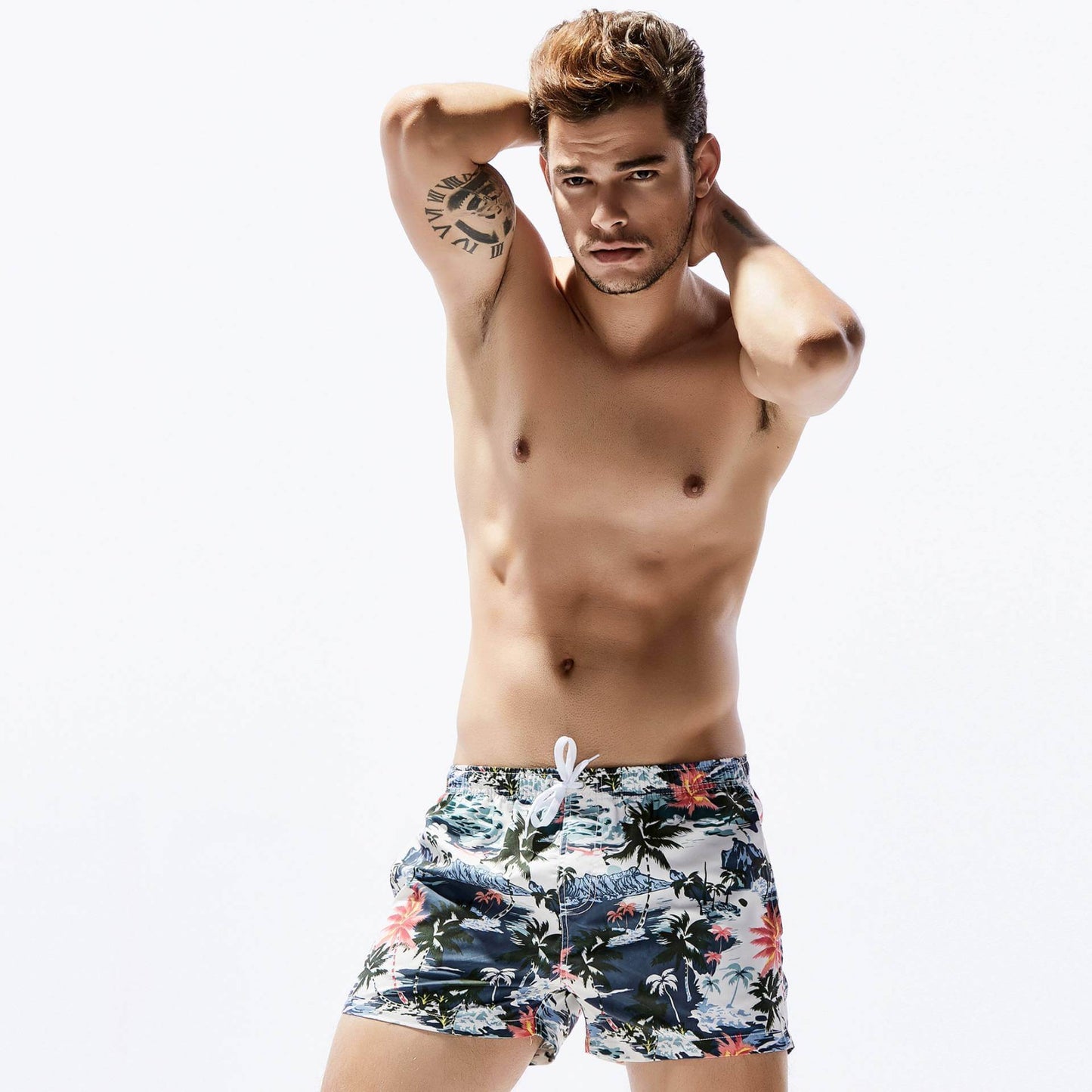 Banded Camouflage Swim Shorts
