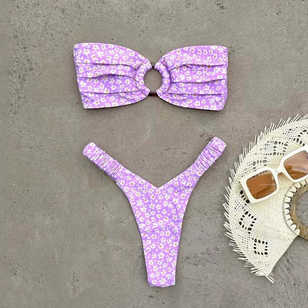 Scrunched Strapless Bikini
