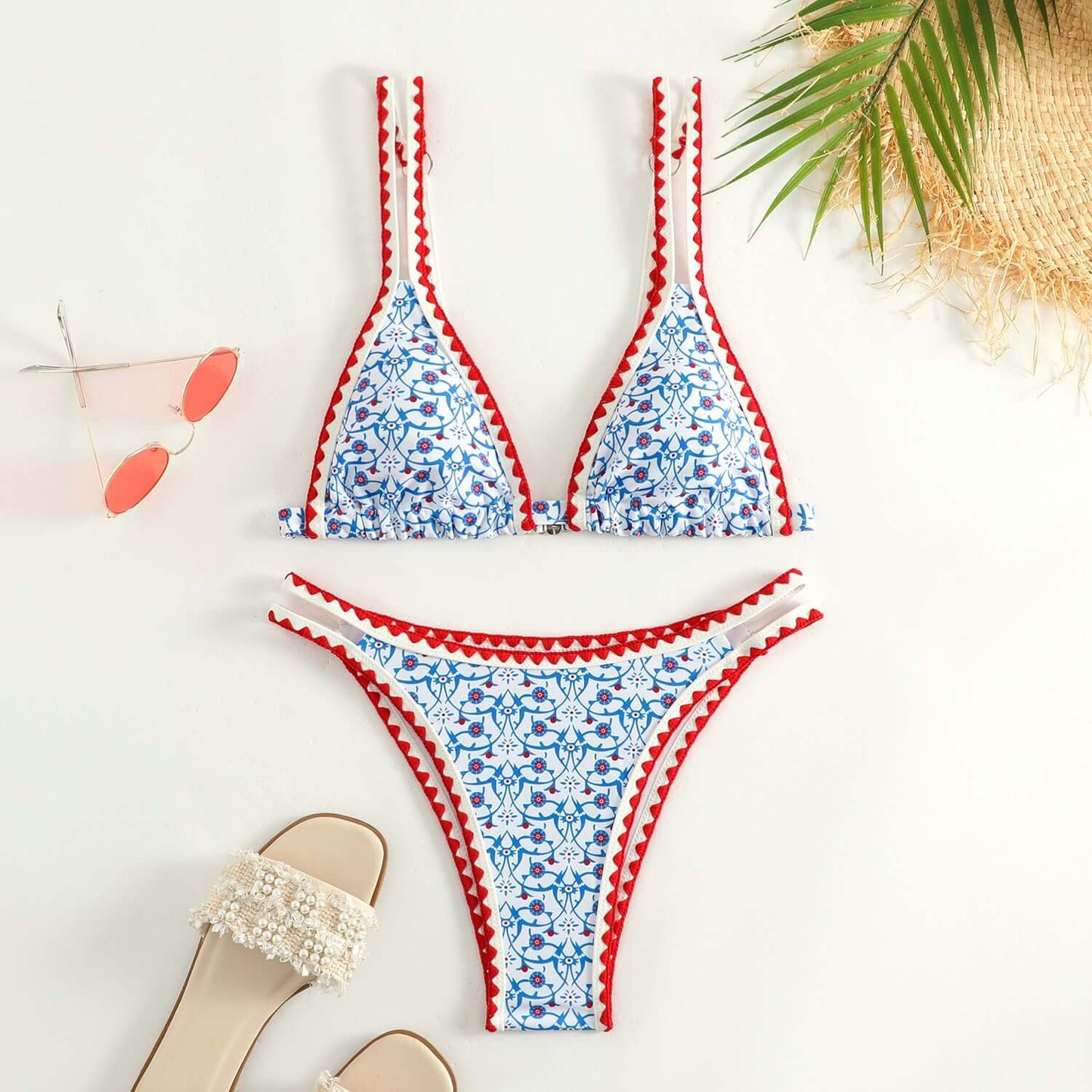 Vintage Split Hip Cheeky Bikini