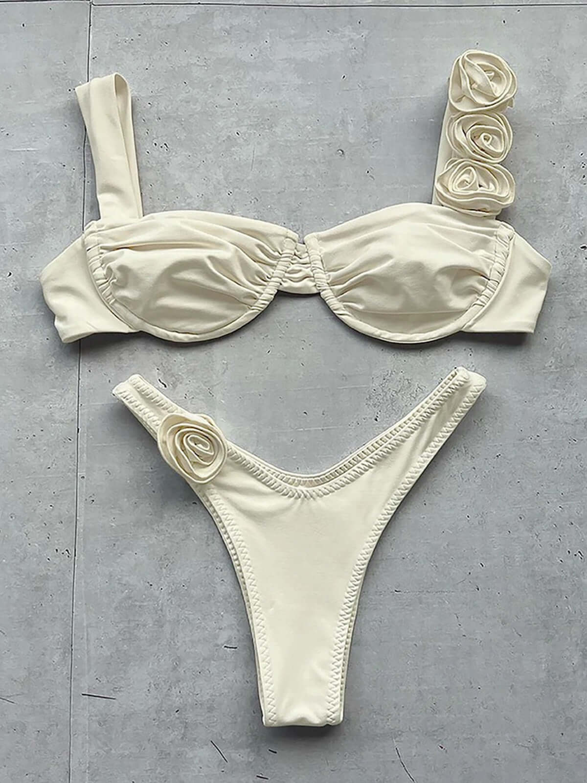 Nikki's 3D Rose Thong Bikini
