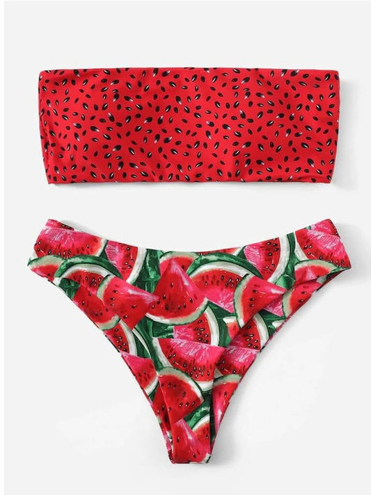 Fruit Fusion Strapless Thong Bikini