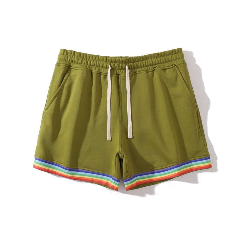 Sweat Workout Shorts Rainbow Trim