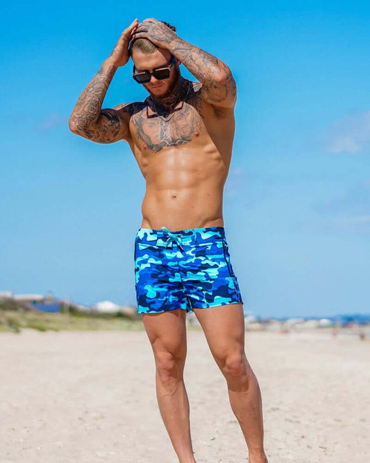 Rex Mid Thigh Camo Swim Shorts