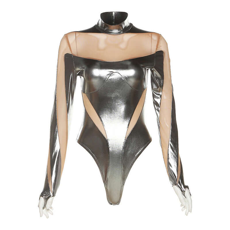 Metallic Mesh Panel Set Or Bodysuit