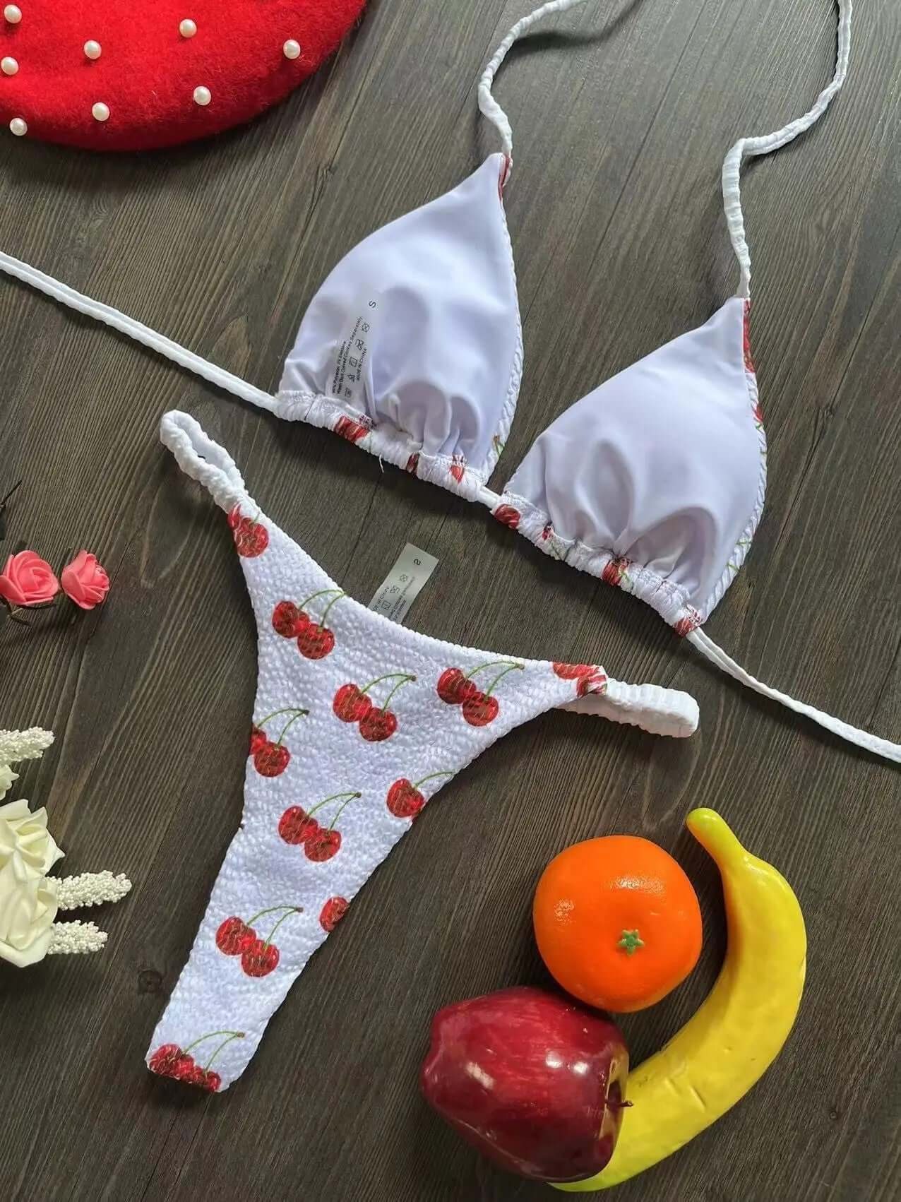 Textured Mini Thong Bikini