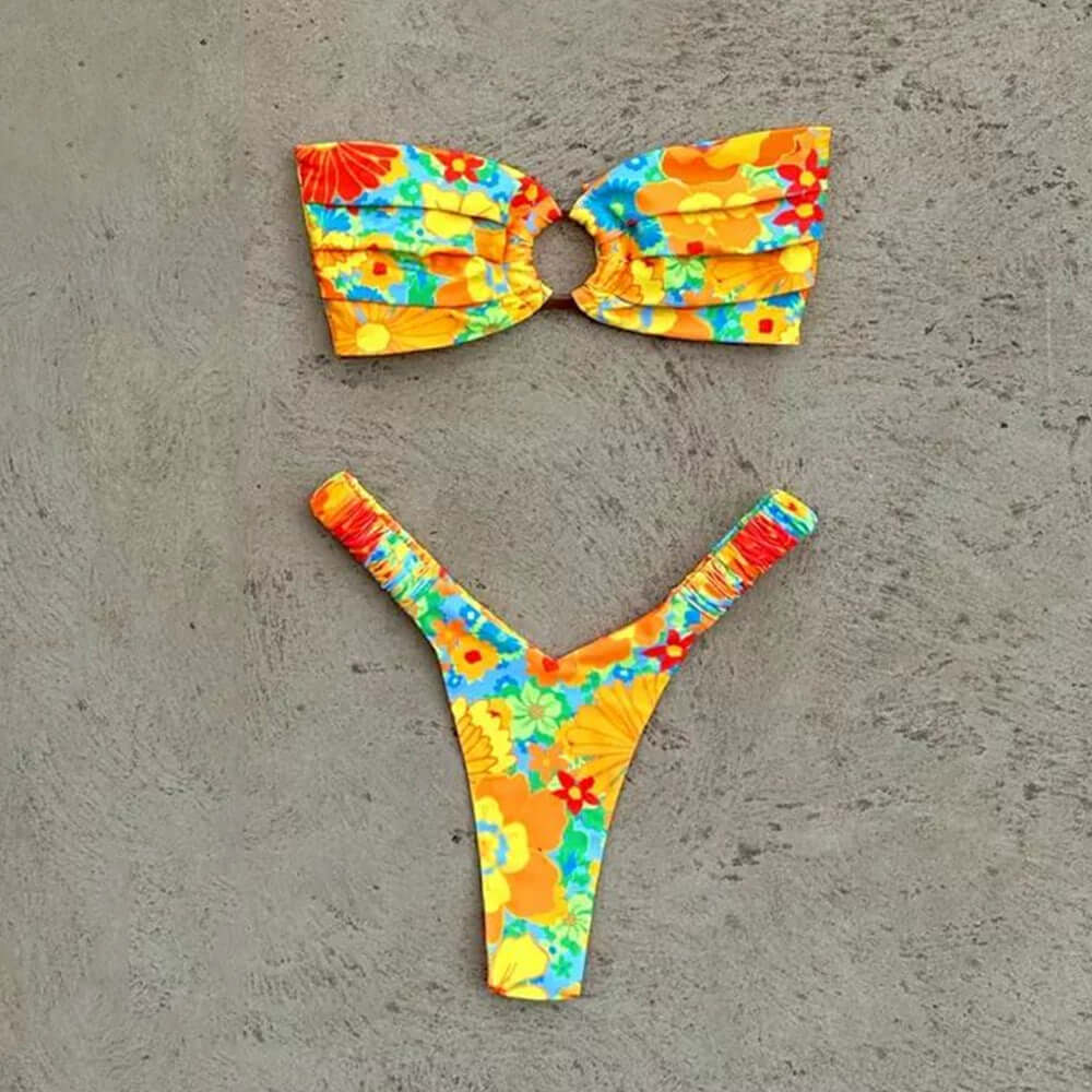 Scrunched Strapless Bikini