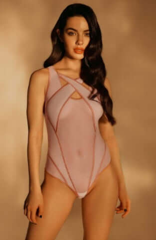 Rave Ready Cross Bust Bodysuit