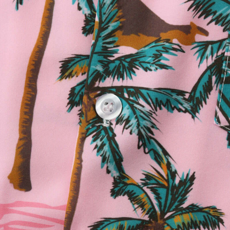 Vintage Beach Floral Casual Button Down