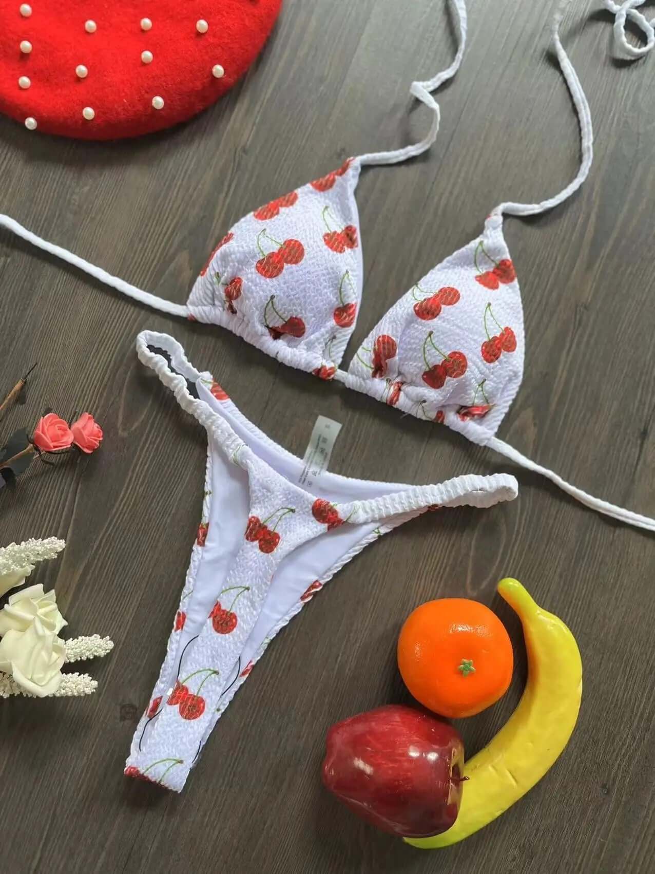 Textured Mini Thong Bikini
