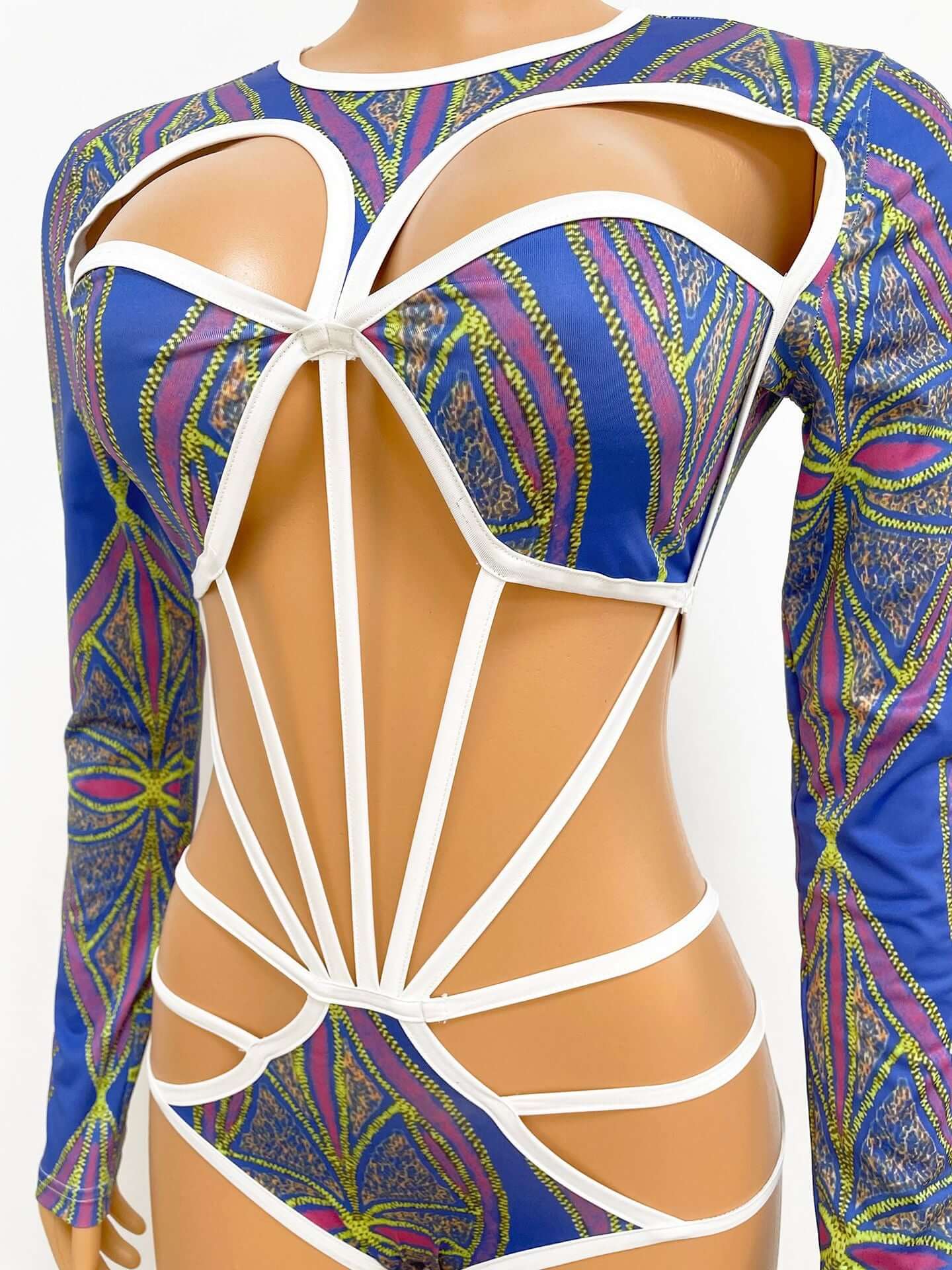 Hollow Patterned Bodysuit