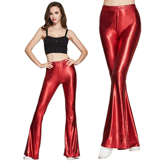 Metallic Glitter Bell Bottoms